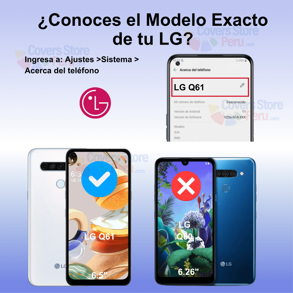 Mica para Lg Q61 Black Edition 20K Antishock