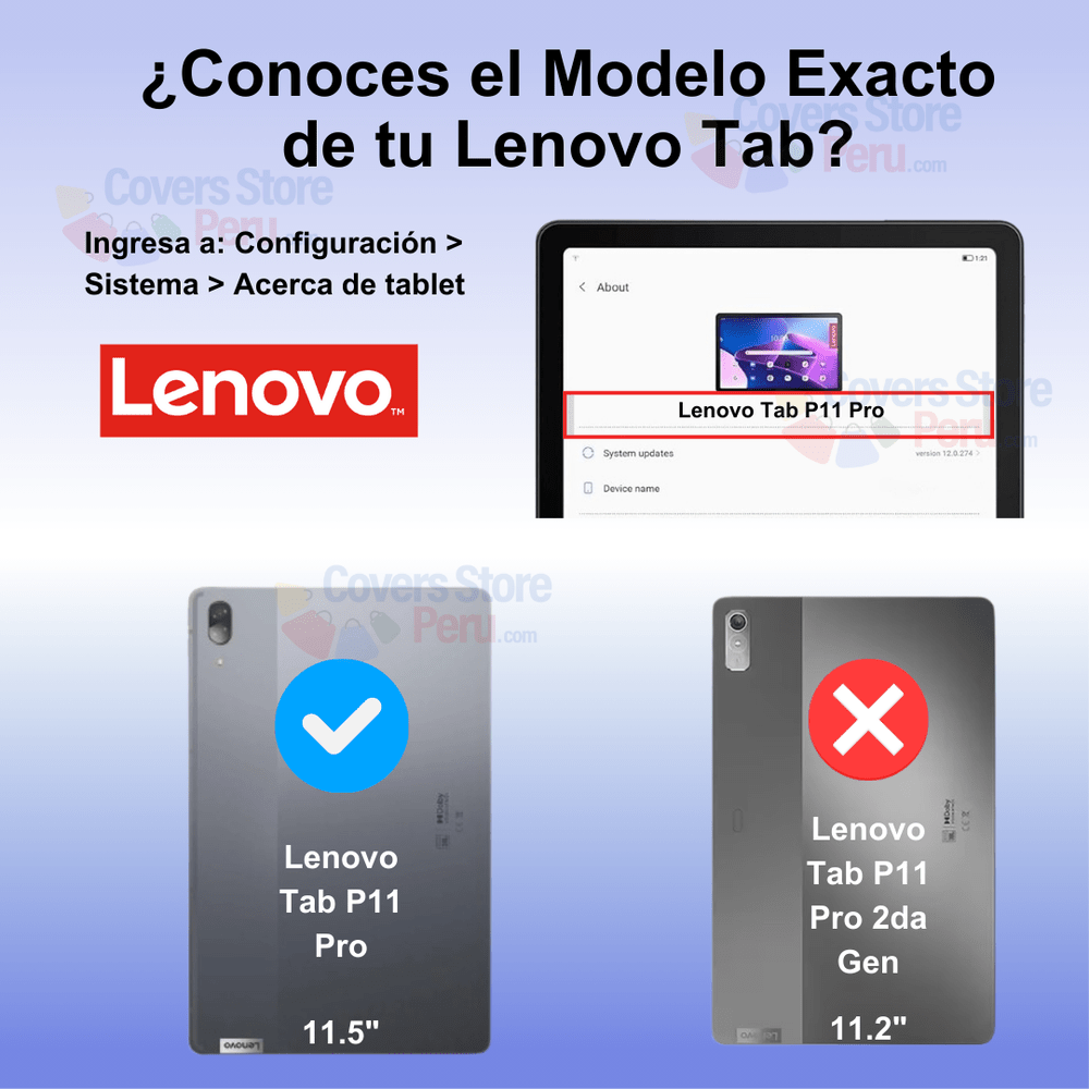 Combo Funda de Lenovo Tab P11 TB J706F 360° Morado + Mica