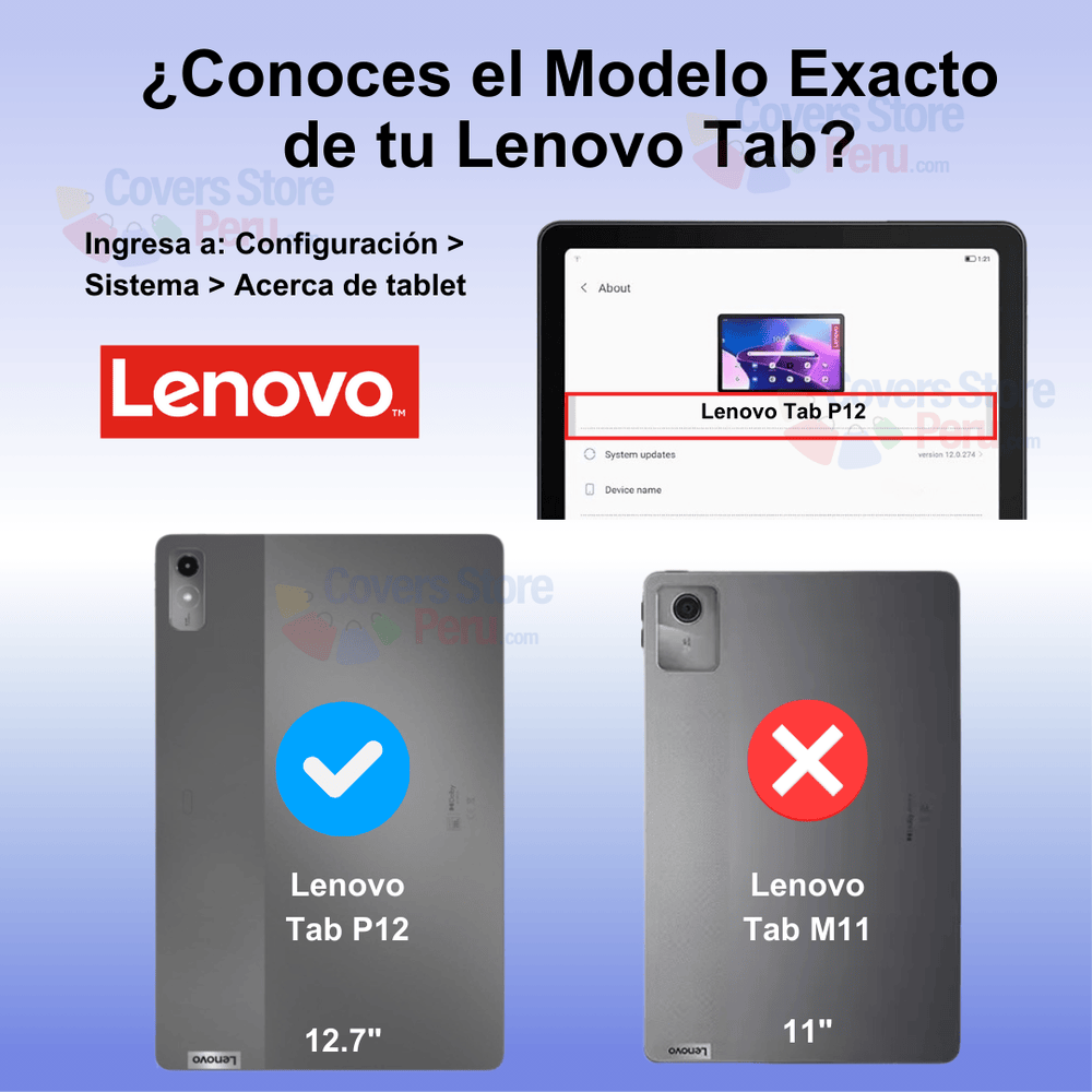Funda para Lenovo P12 12.7" Imantada Azul