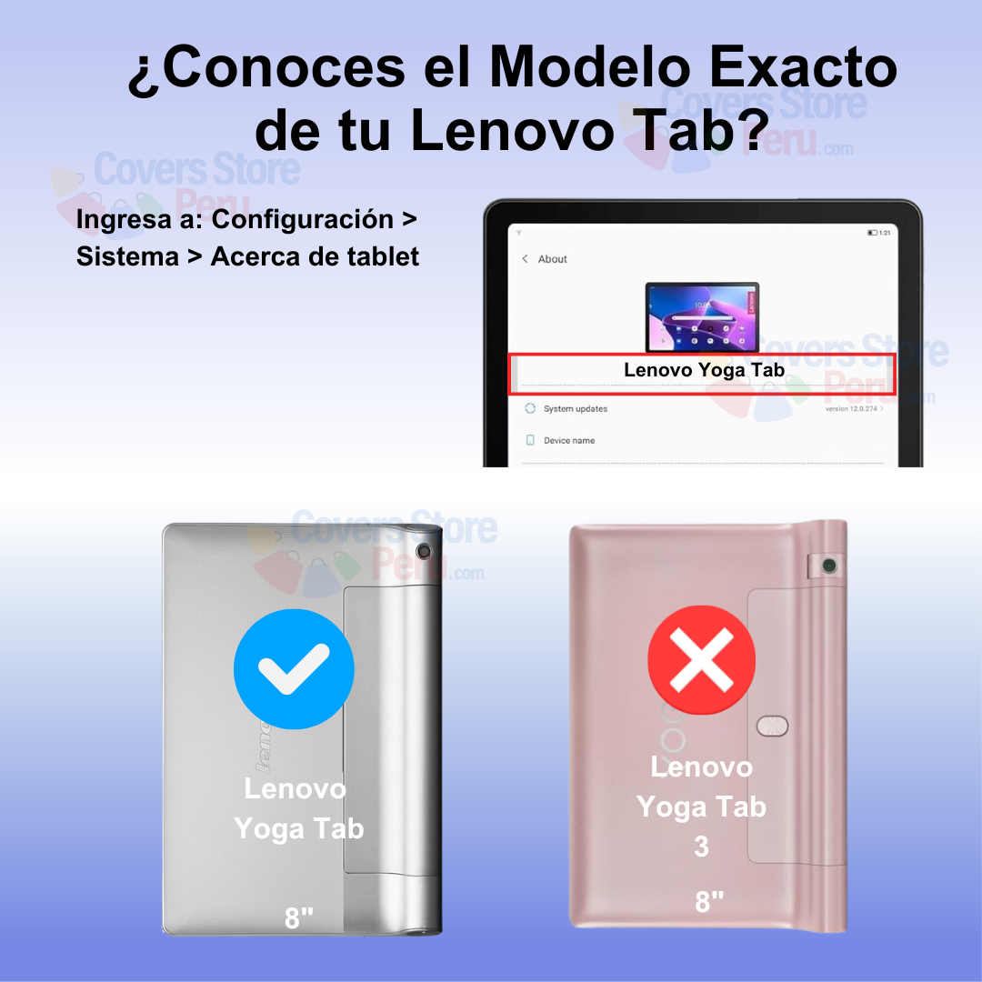 Funda para Lenovo Yoga Tab 8" Gomas 360 Morada