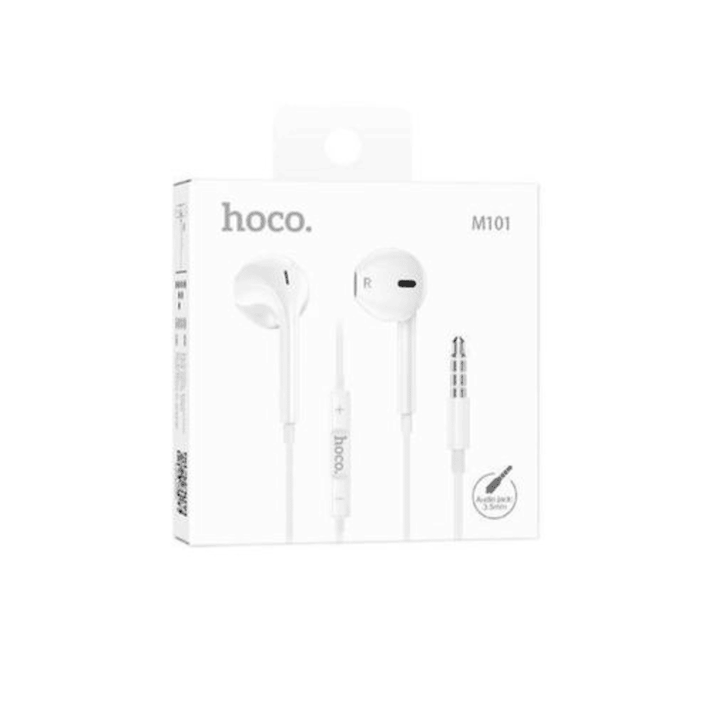 Audífono con Micrófono Hoco M101 Alámbrico 1,2m Blanco
