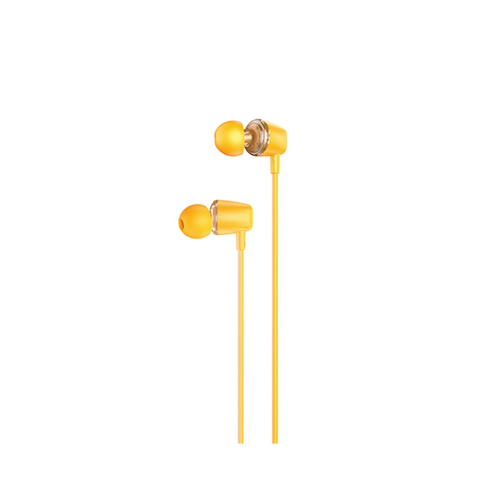 Audífono con Micrófono Hoco M107 Alámbrico Jack 3.5mm Amarillo
