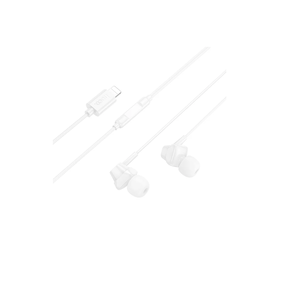 Audífono con Micrófono Hoco M113 Alámbrico Lightning Blanco