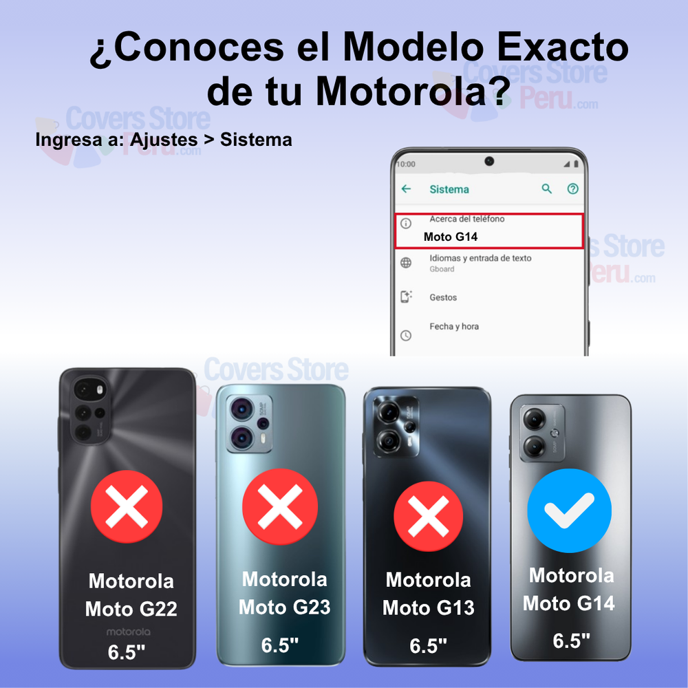 Funda para Motorola Moto G14 Space Original Transparente