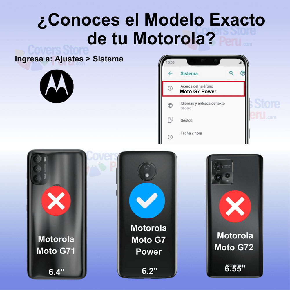 Funda para Motorola Moto G7 Power TPU 100% Transparente