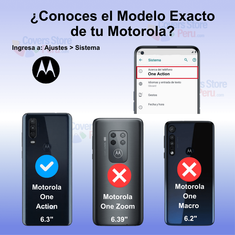 Funda Case para Motorola One Action TPU 100% Transparente