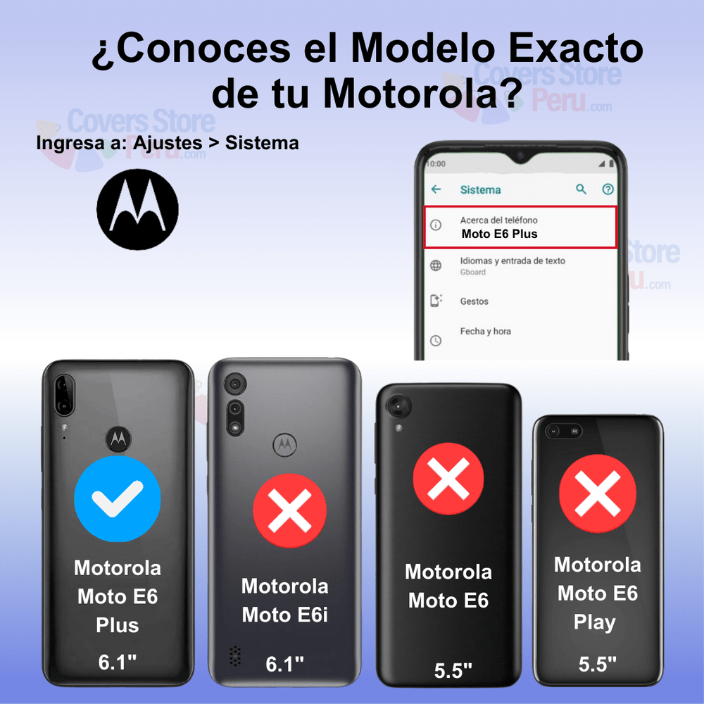 Funda Case para Motorola Moto E6 Plus TPU 100% Transparente