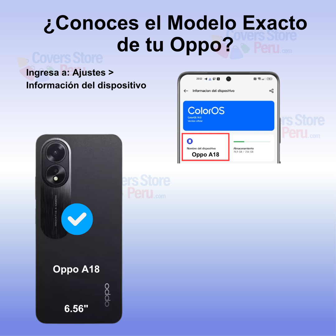 Funda Case para Oppo A18 Ahumado Anillo Azul