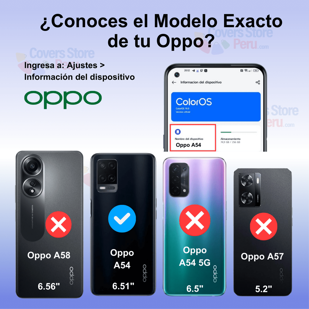 Funda de Oppo A54 con Anillo Metálico Rojo Antishock