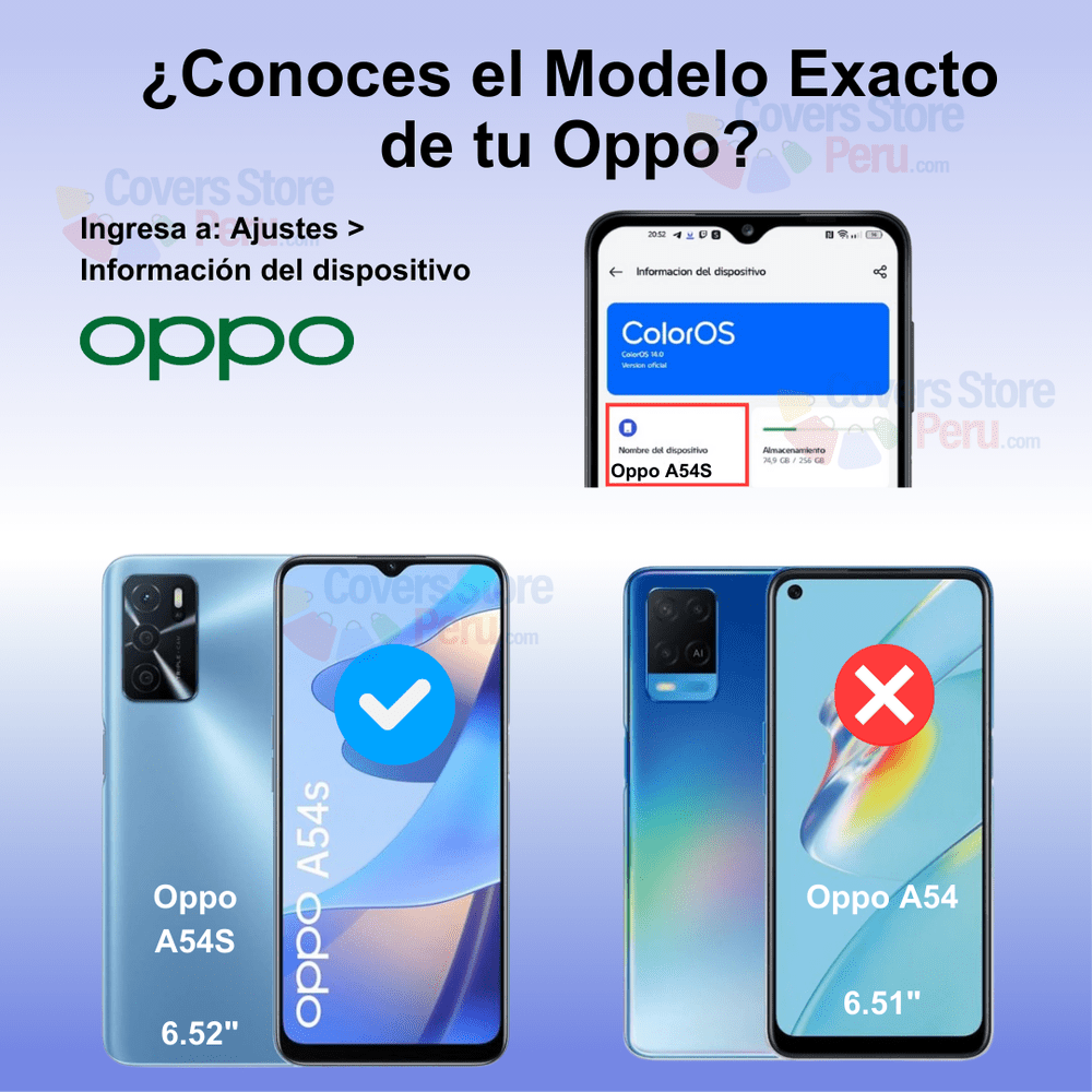 Mica para Oppo A54S Protector Pantalla Vidrio 9D Antishock