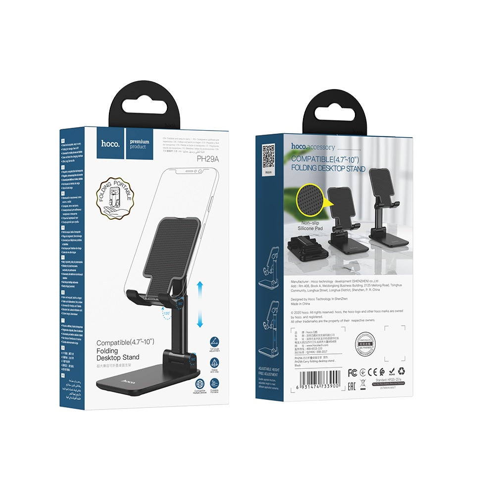 Soporte para celular y tablet Hoco PH29A Ajustable Negro