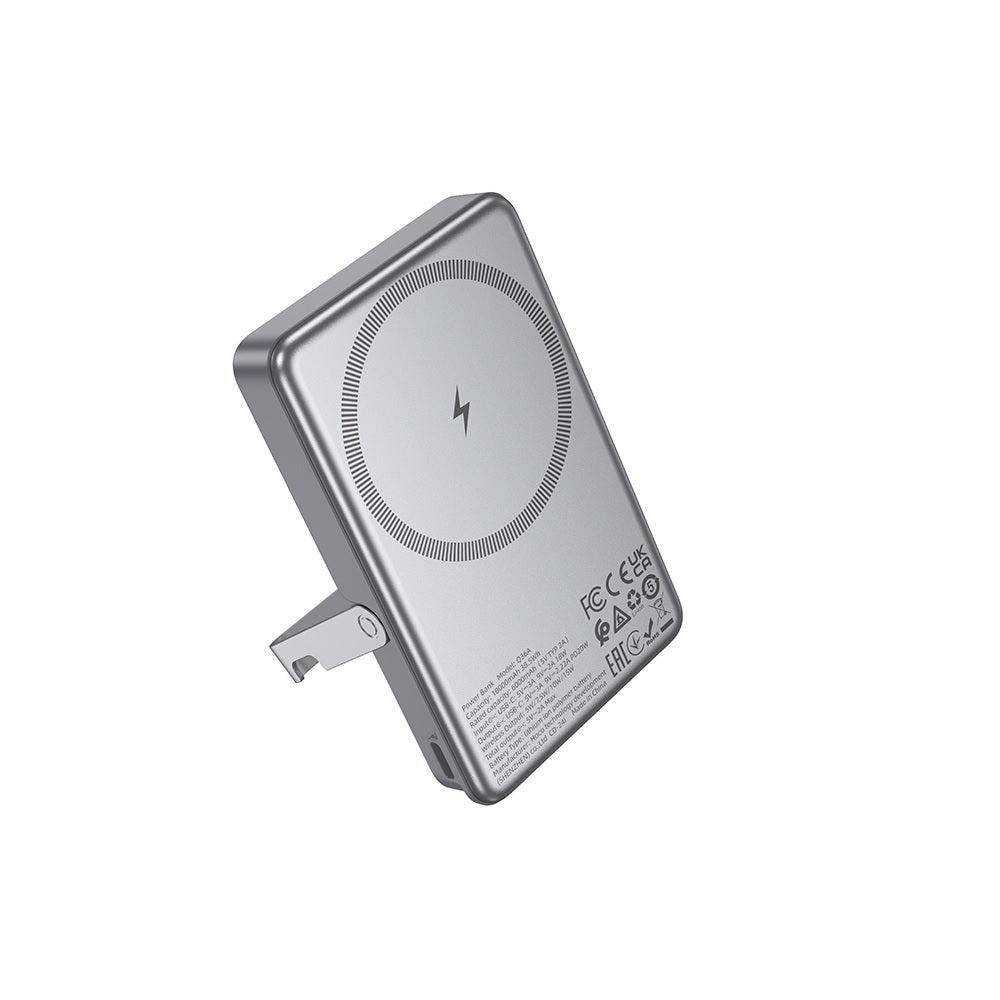 Power Bank Magsafe Soporte 10000mAh Hoco Q36A PD20W Gris