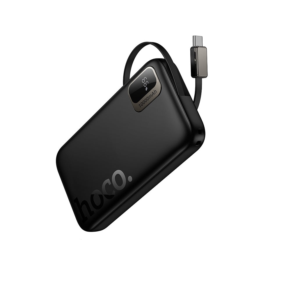 Power Bank Cable Retractil 10000mAh Hoco Q51 PD20W Negro