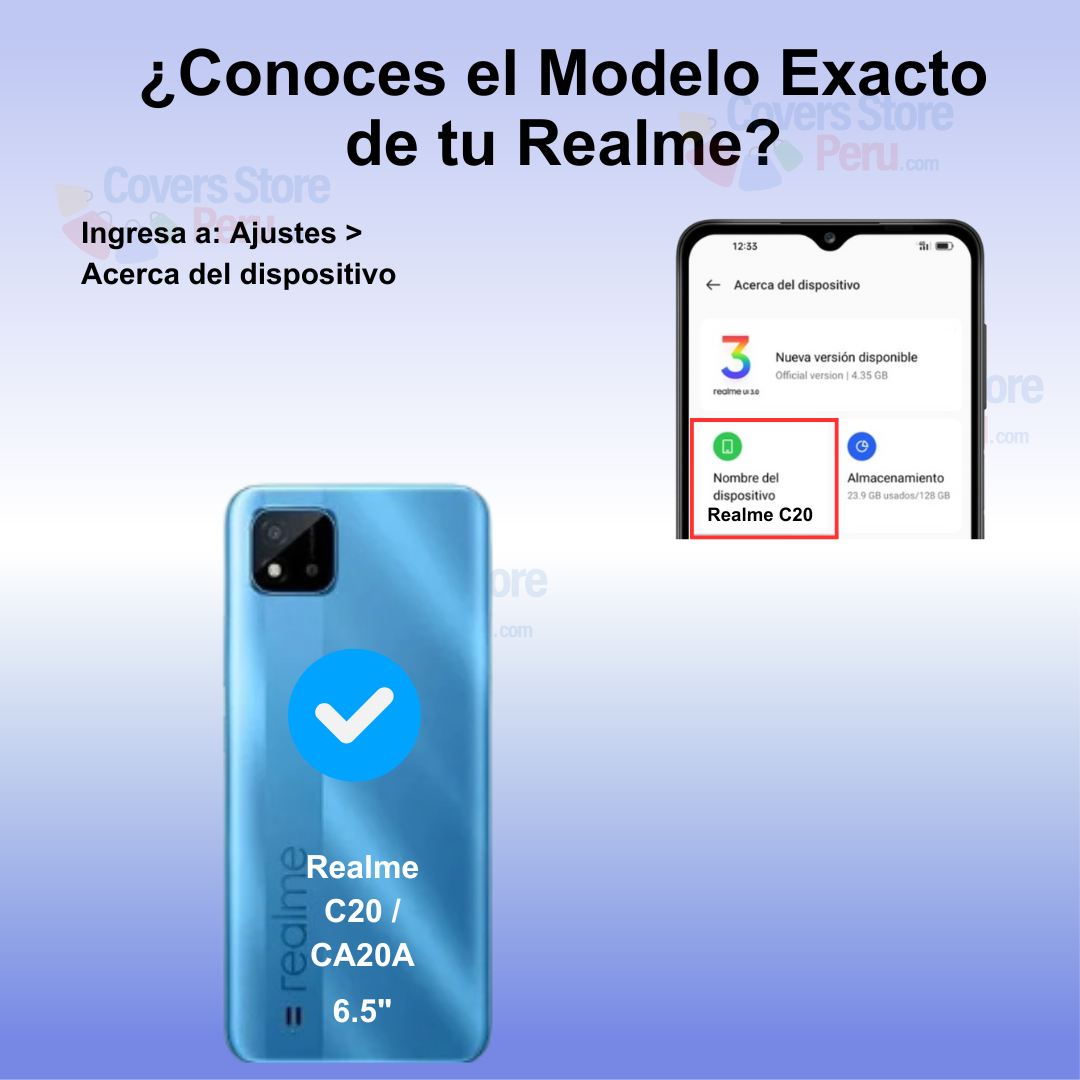 Funda para Realme C20 Ahumado con Anillo Azul Antishock