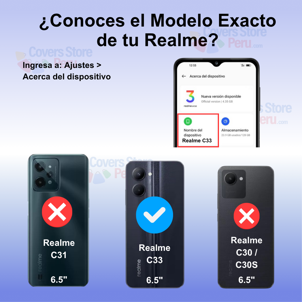 Funda para Realme C33 Space Original Transparente