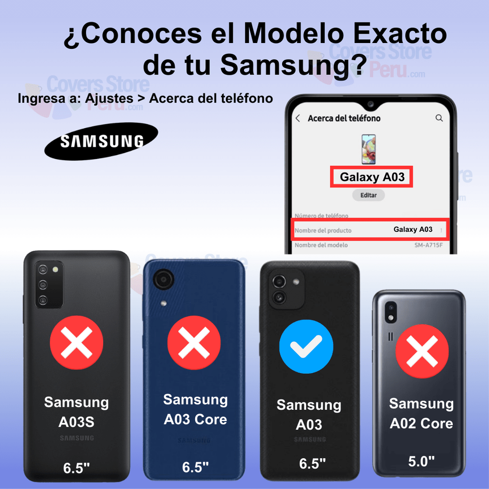 Funda Case para Samsung A03 Flip Cover Negro Antishock
