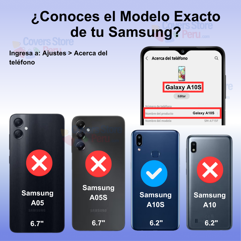 Funda para Samsung A10S Holder Protector Camara Negro