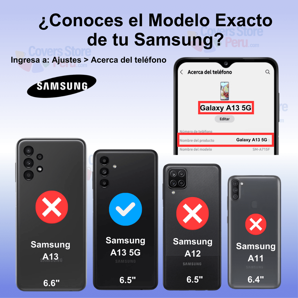Funda Case para Samsung A13 5G Flip Cover Azul Antishock