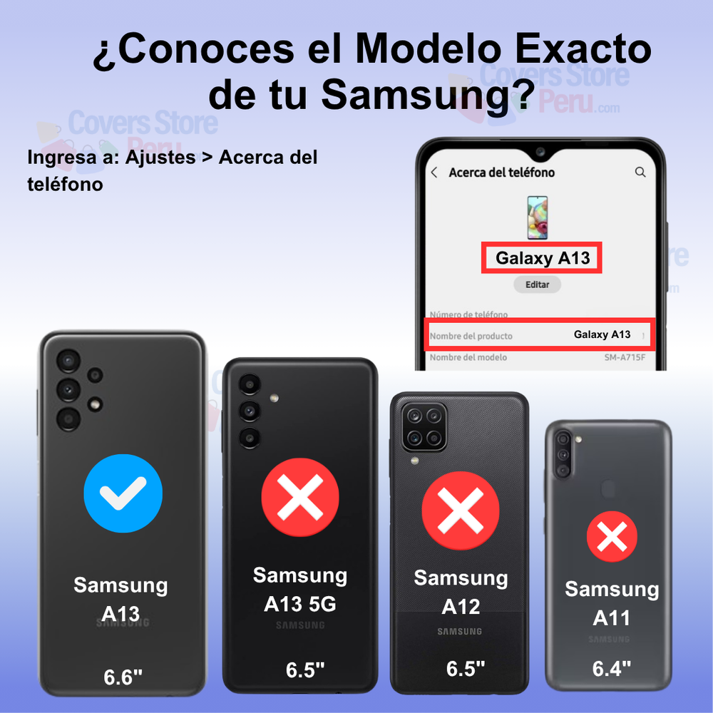 Funda para Samsung A13 4G Holder Parante + Anillo Azul