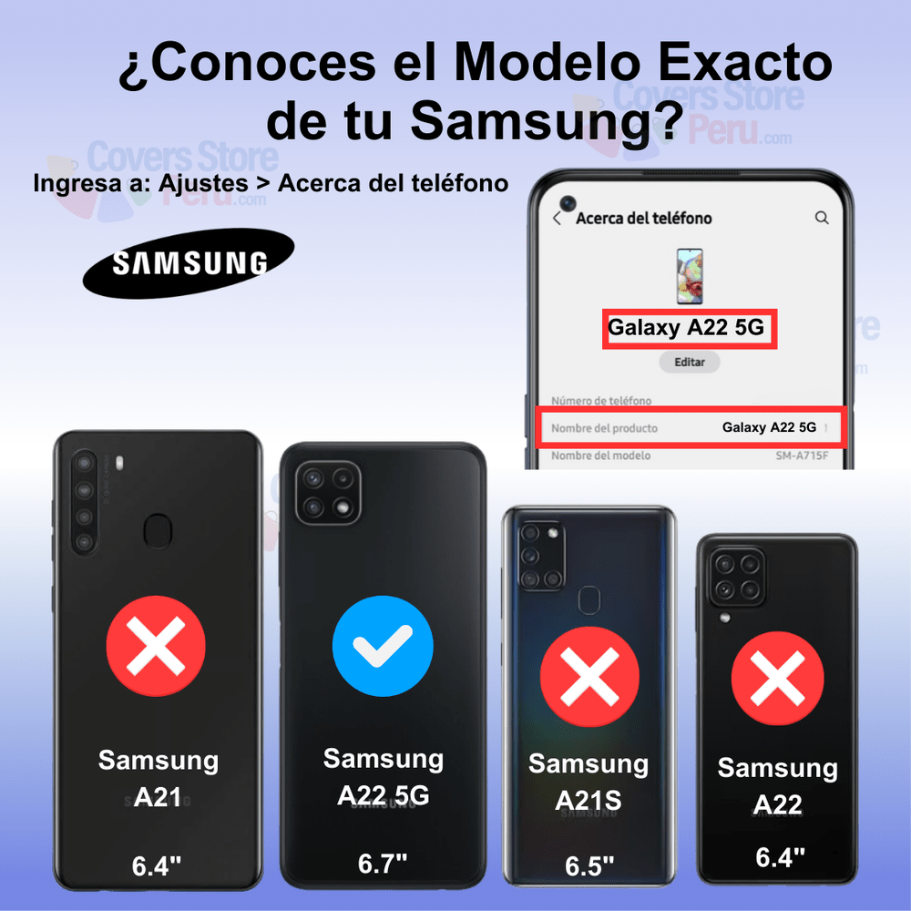 Funda Case para Samsung A22 5G con Anillo Metálico Negro