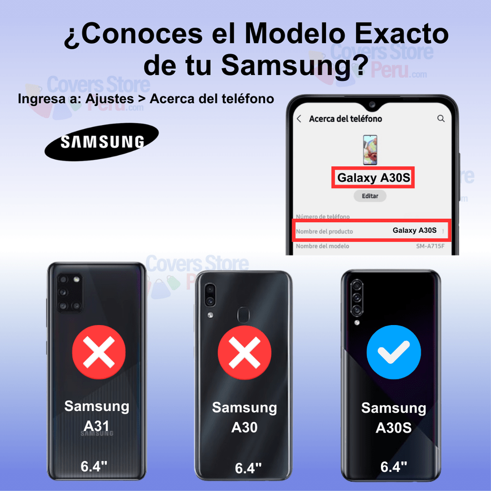 Funda para Samsung A30S TPU 100% Transparente Antishock