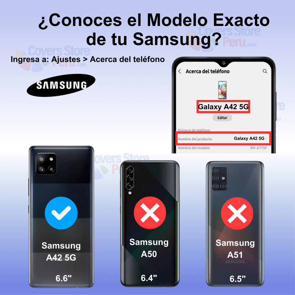 Funda para Samsung A42 5G TPU 100% Transparente Antishock