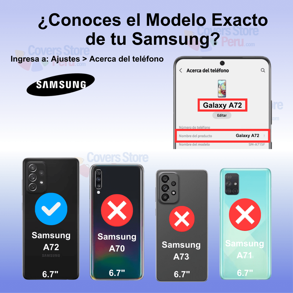 Funda Case para Samsung A72 Flip Cover Negro Antishock
