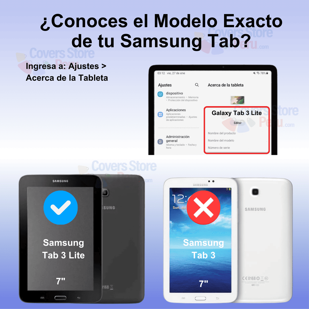 Mica para Samsung Tab 3 Lite 7" de Vidrio Templado