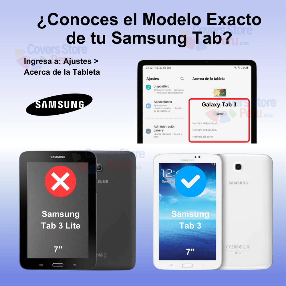 Mica para Samsung Tab 3 7" de Vidrio Templado Antishock