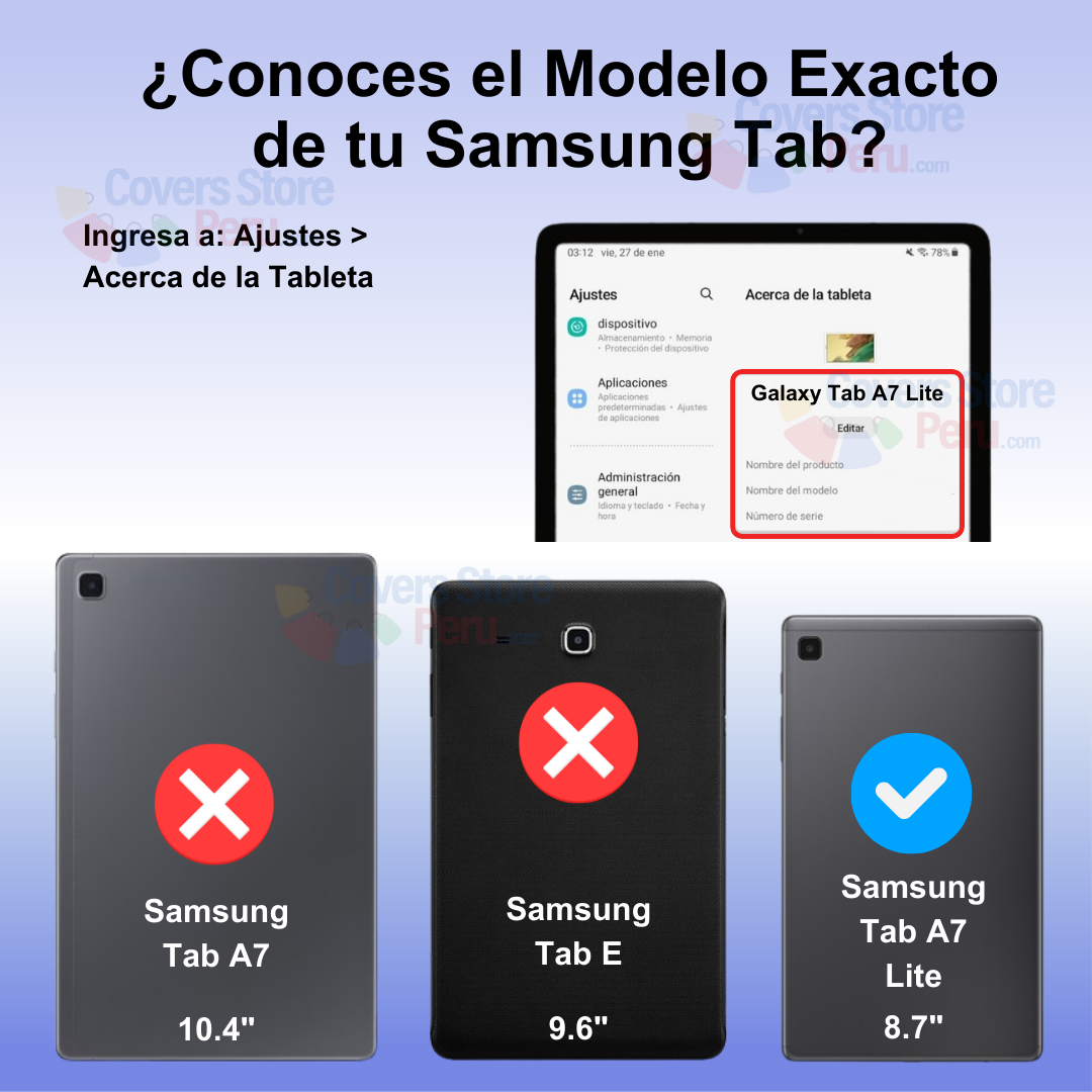 Funda para Samsung Tab A7 Lite 8.7" Imantada Dorada