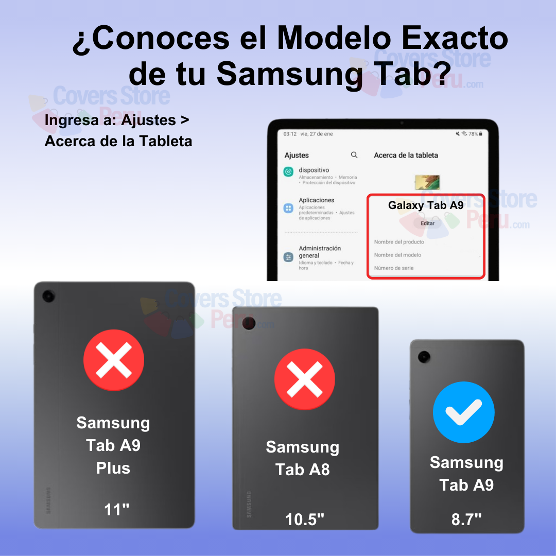 Funda con Teclado Touch para Samsung Tab A9 8.7" Negro