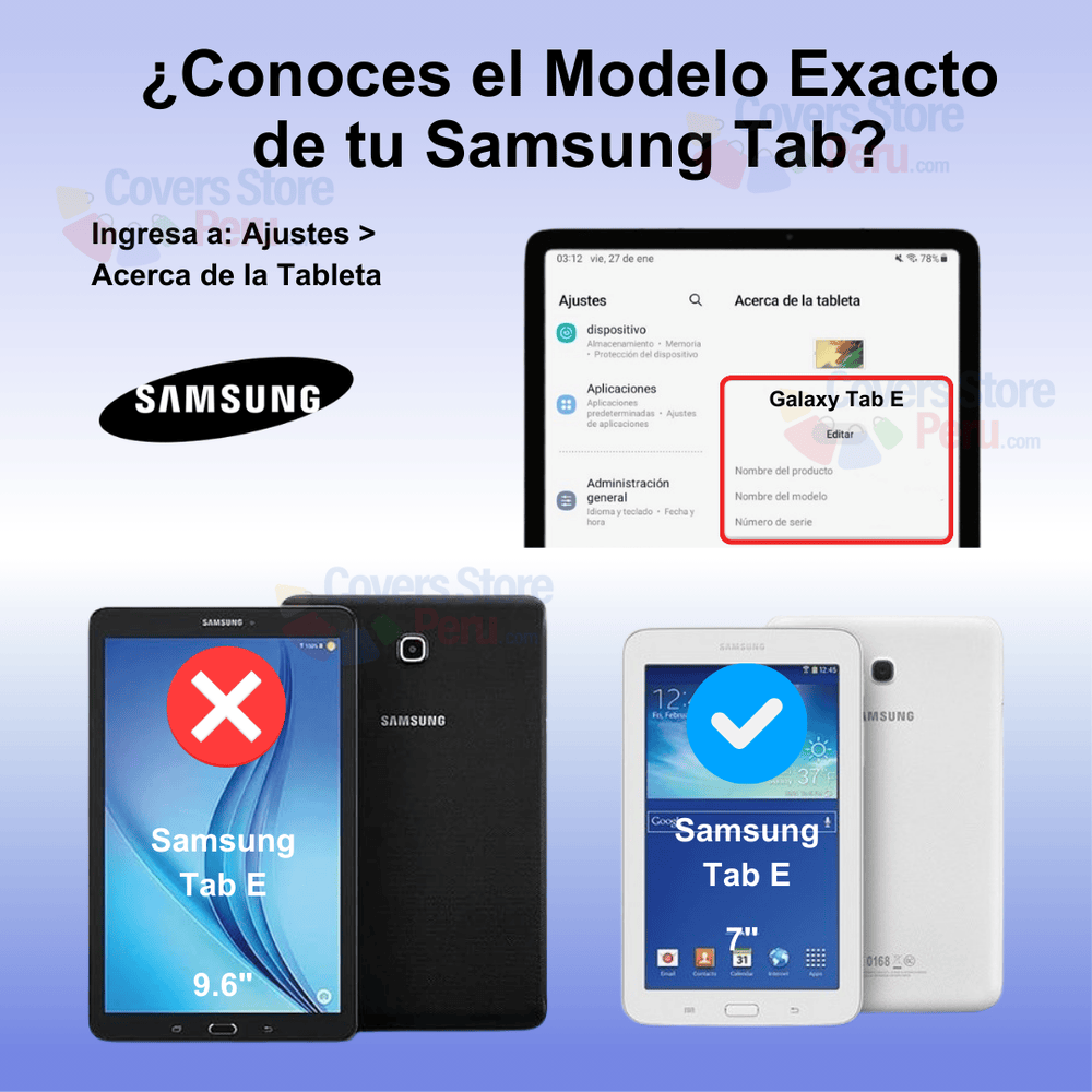 Mica para Samsung Tab E 7" de Vidrio Templado Antishock