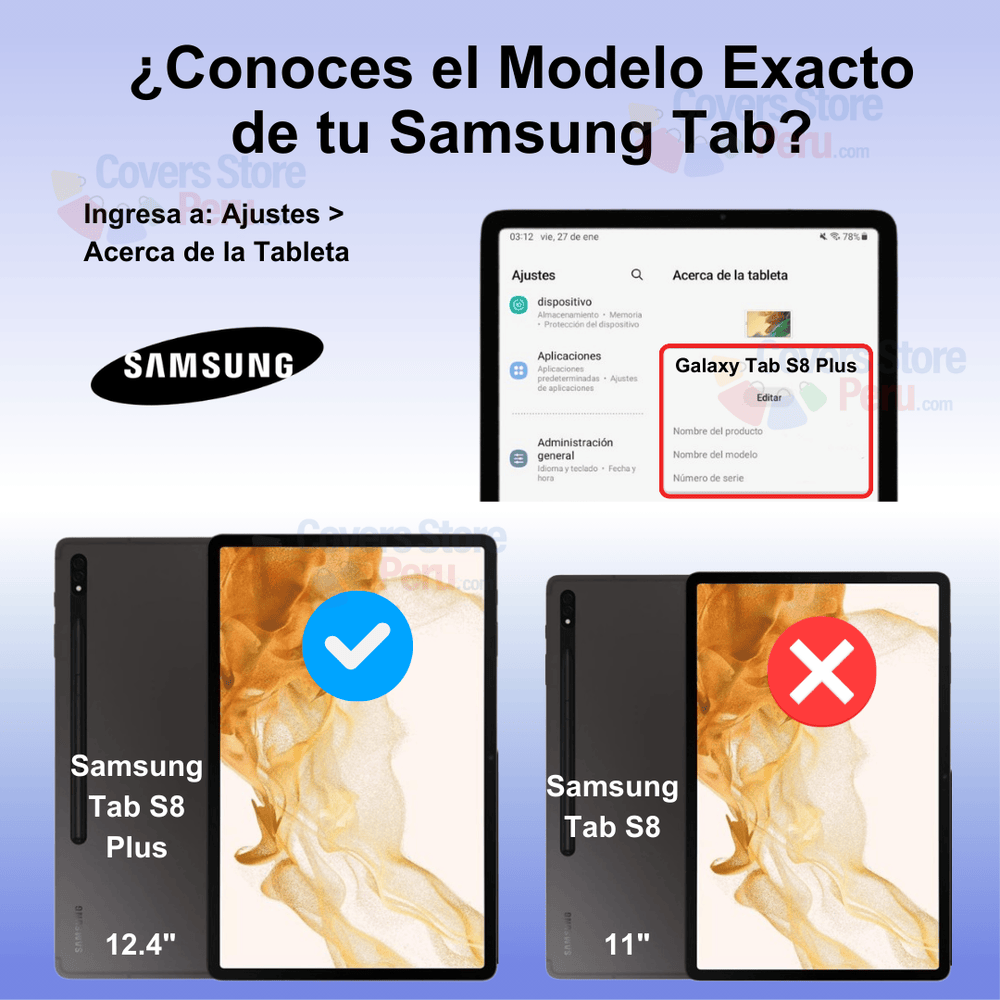Mica para Samsung Tab S8 Plus 12.4" de Vidrio Templado