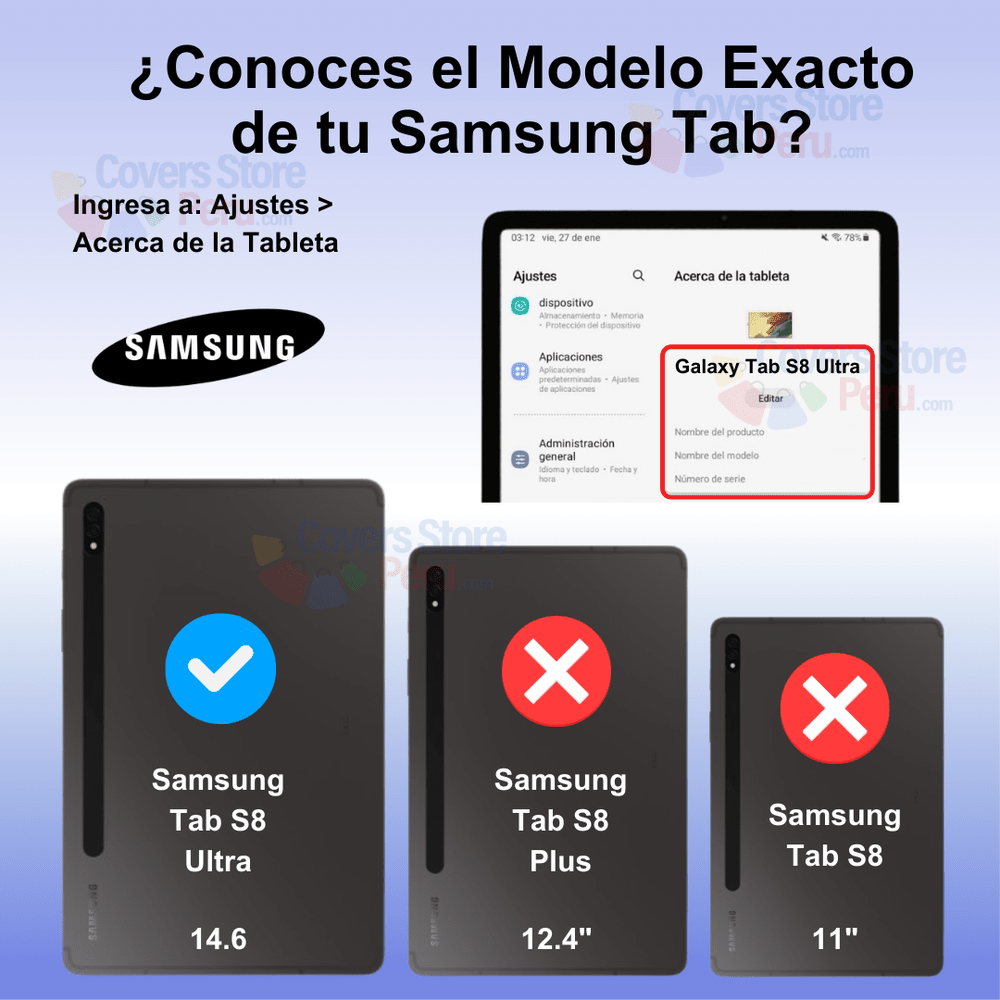 Combo Funda de Samsung S8 Ultra SM X900N 360° Azul + Mica