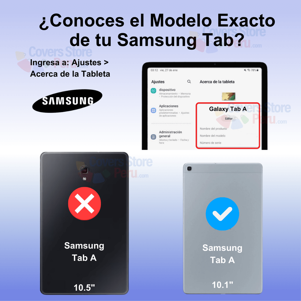 Combo Funda de Samsung A 10.1" T515 Giratoria Fucsia + Mica