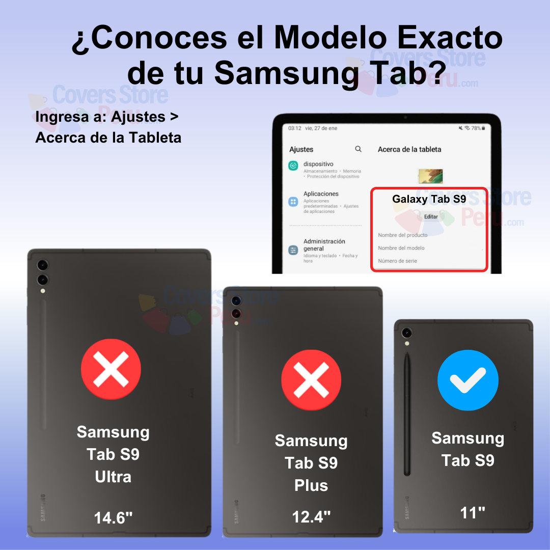 Funda con Teclado Touch para Samsung Tab S9 11" Negro