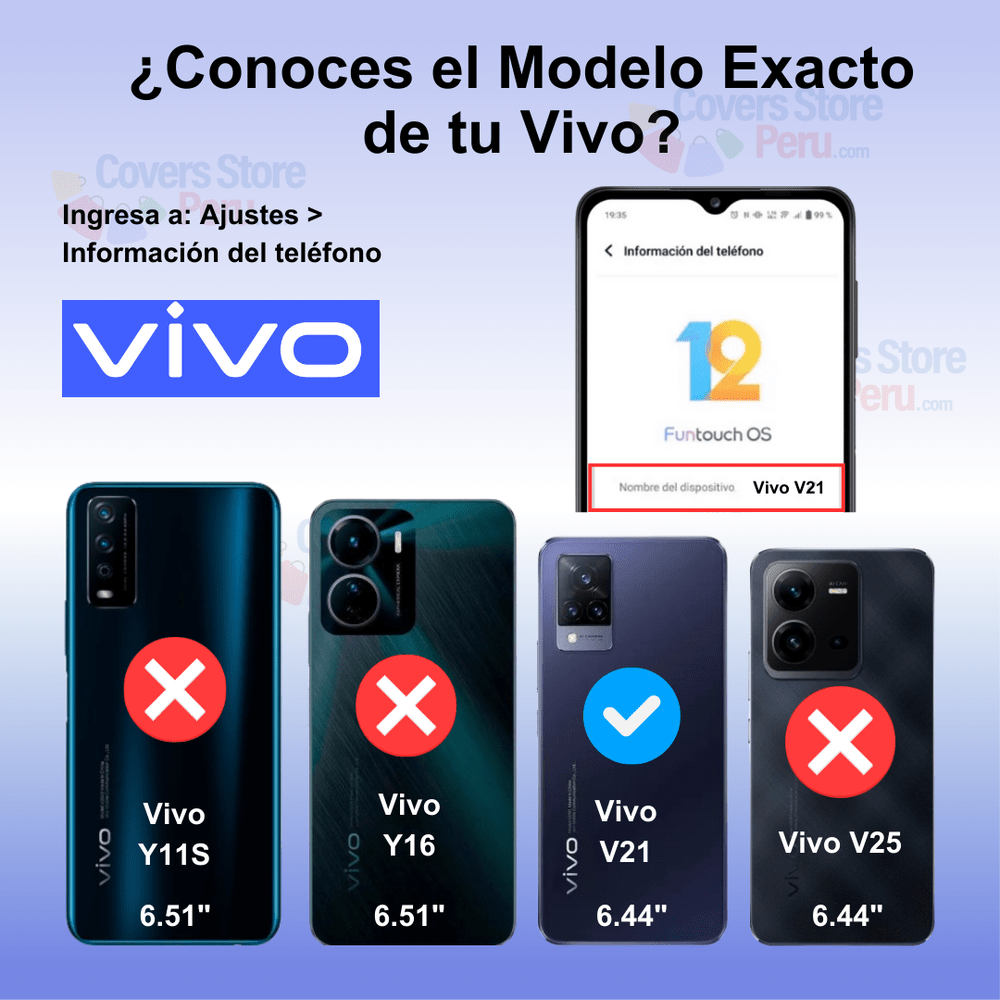 Funda para Vivo V21 5G TPU 100% Transparente Antishock