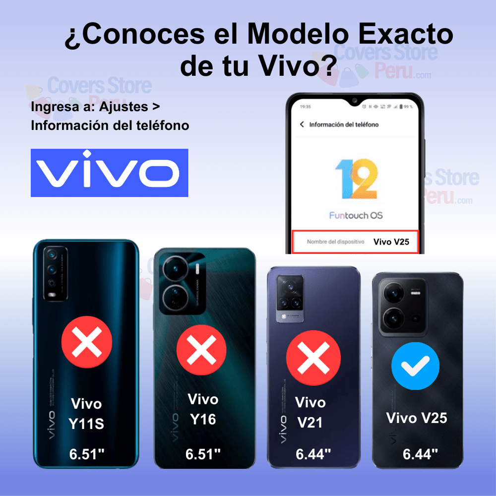 Funda para Vivo V25 5G TPU 100% Transparente Antishock