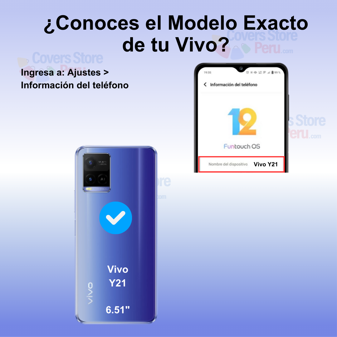 Funda para Vivo Y21 Ahumado con Anillo Azul Antishock