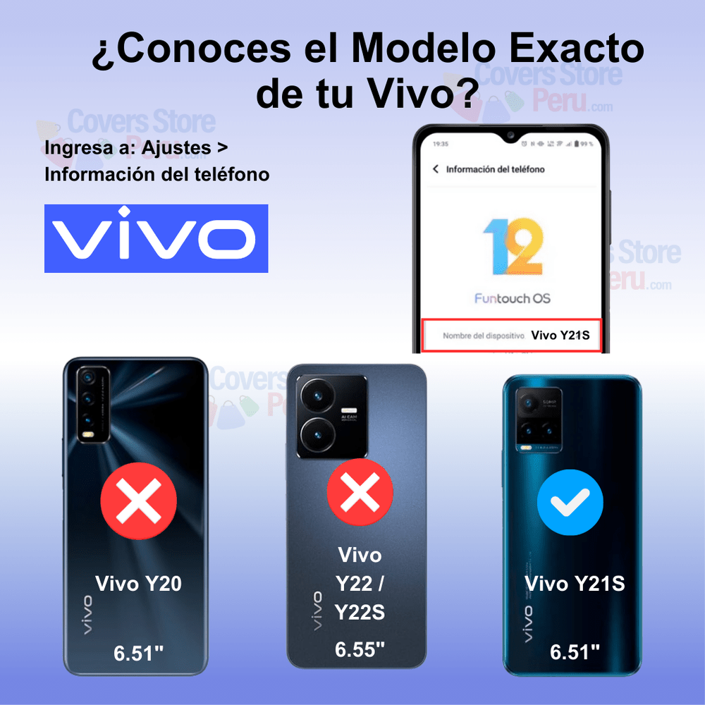 Funda Case para Vivo Y21S Flip Cover Negro Antishock