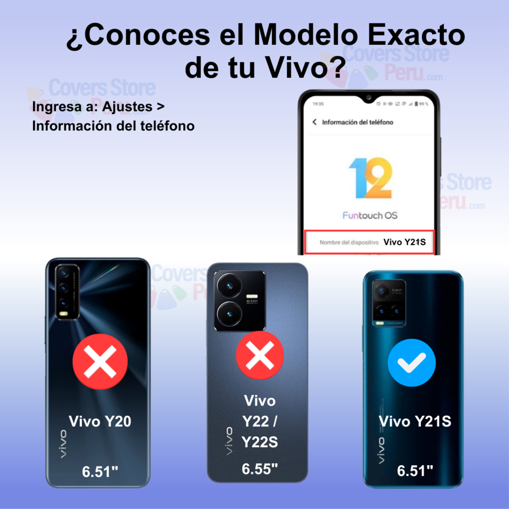 Funda para Vivo Y21S Ahumado con Anillo Rojo