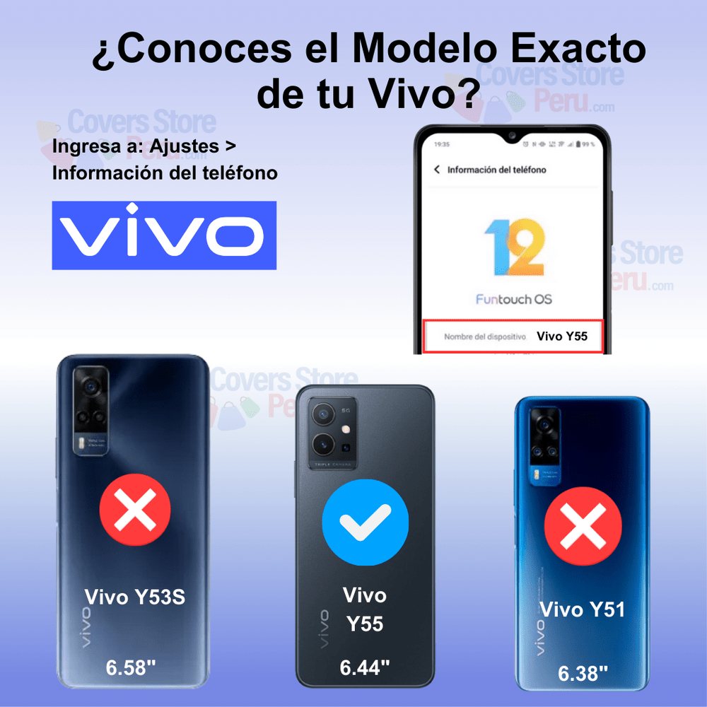 Funda Case para Vivo Y55 Flip Cover Negro Antishock