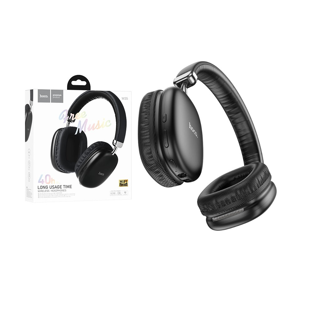 Audifonos Bluetooth Diadema Hoco W35 Audio Bateria 40H Negro