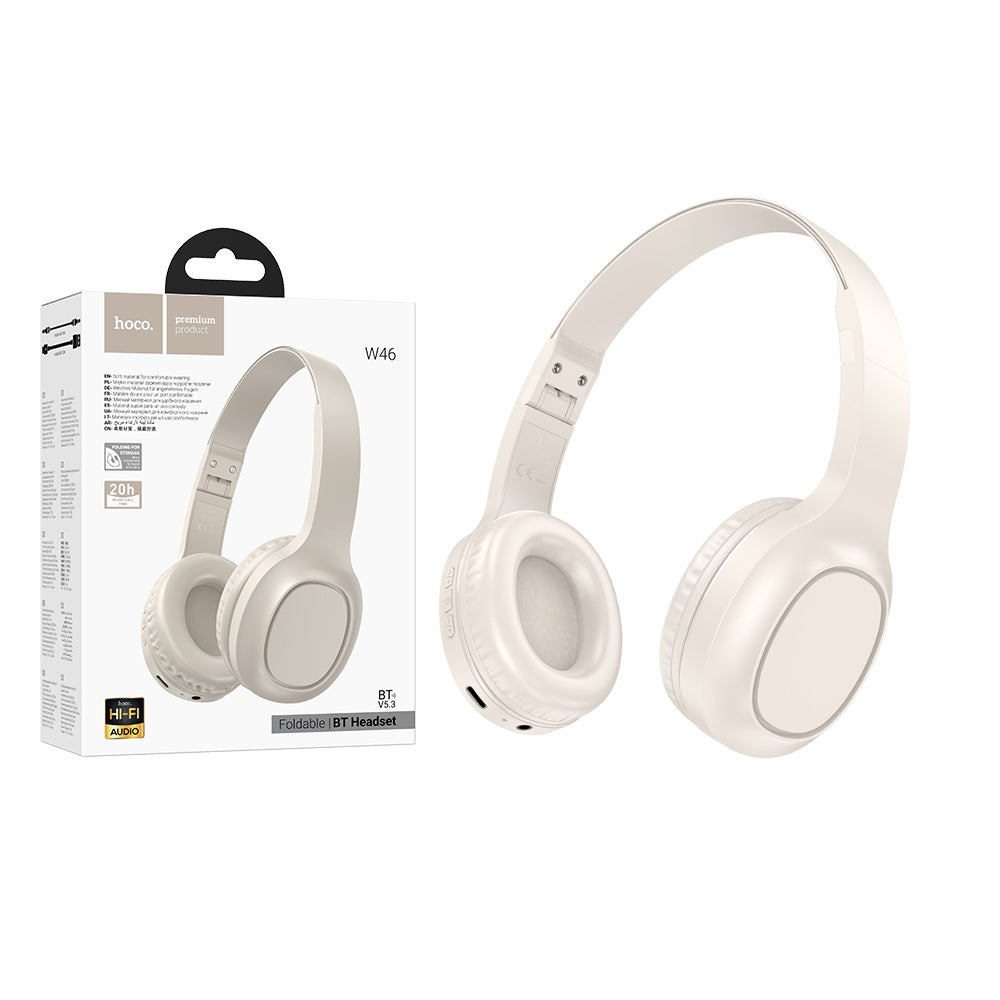 Audifonos Bluetooth Diadema Hoco W46 Charm Microfono Blanco