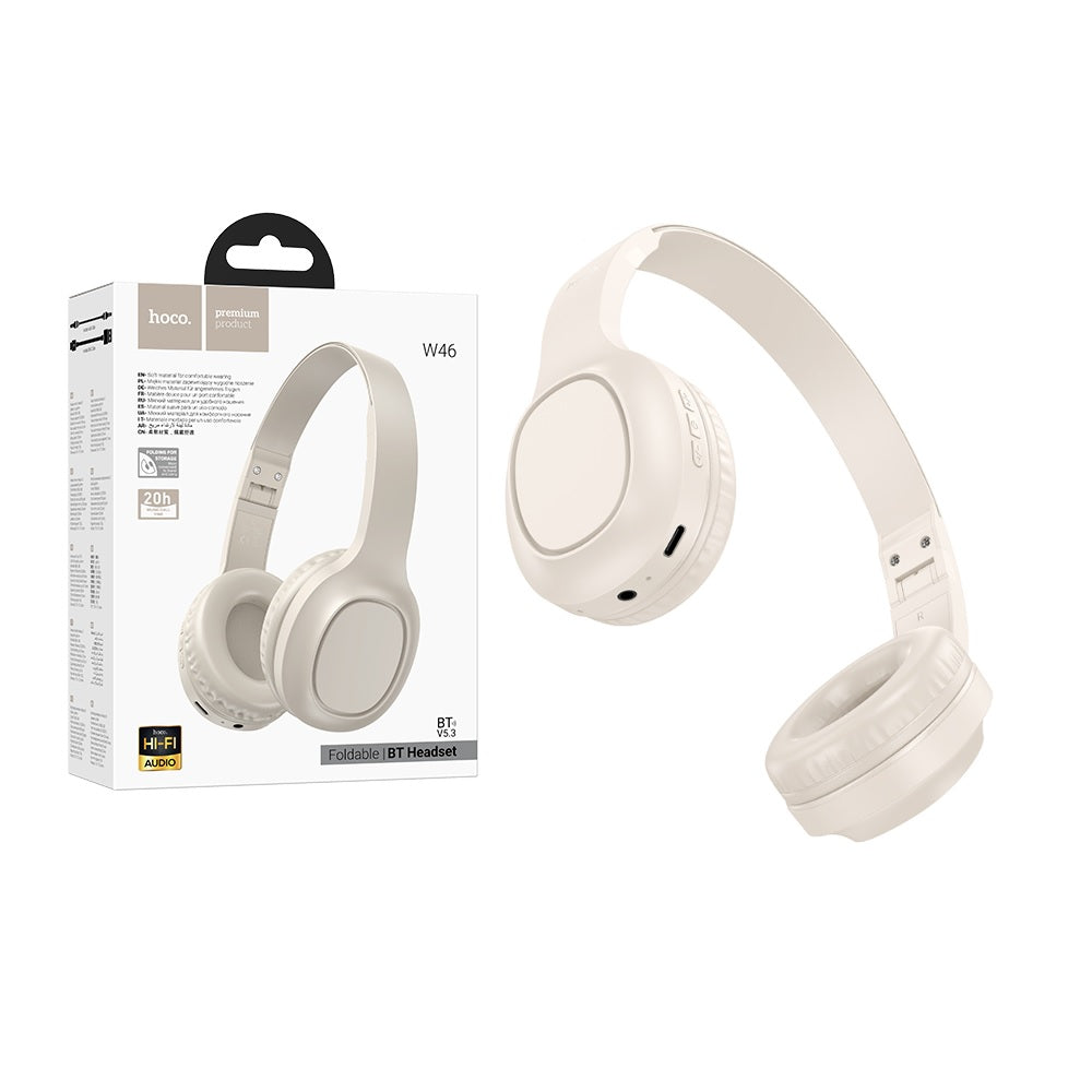 Audifonos Bluetooth Diadema Hoco W46 Charm Microfono Blanco