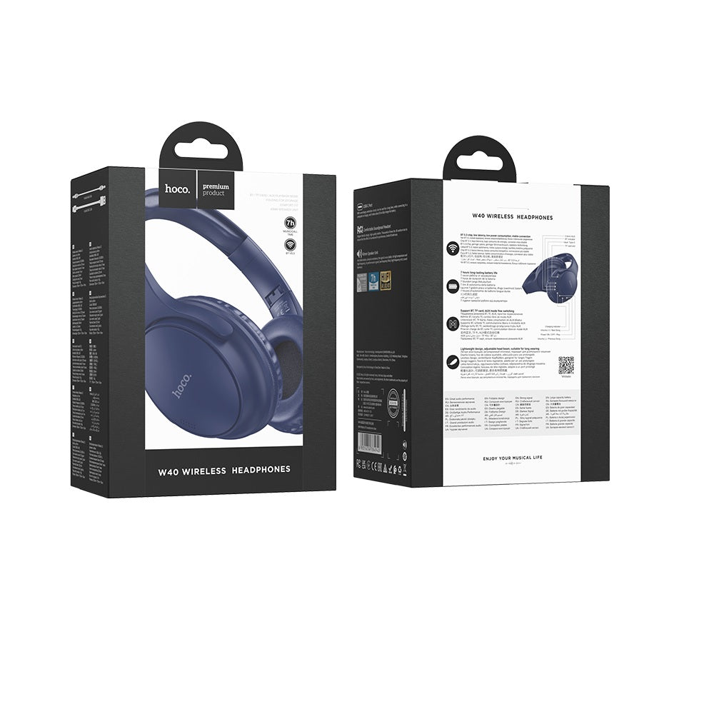 Audifonos Bluetooth Hoco W40 Diadema Orejeras Azul