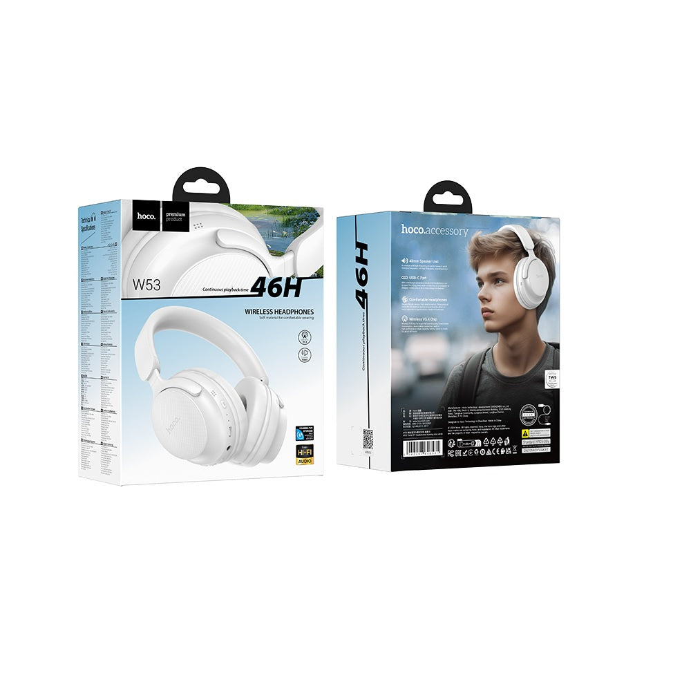 Audifonos Bluetooth Hoco W53 Diadema Orejeras Blanco