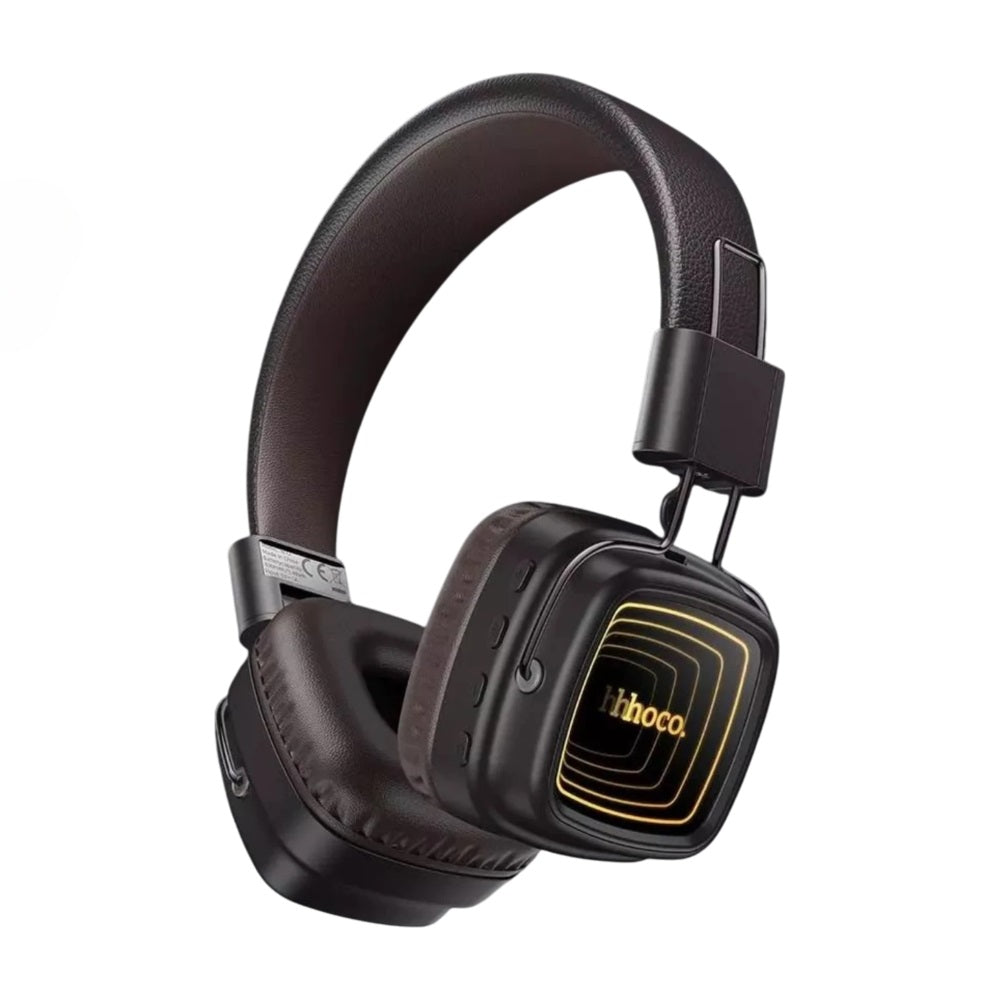 Audifonos Bluetooth Diadema Hoco W72 Earl III Luz RGB Marron