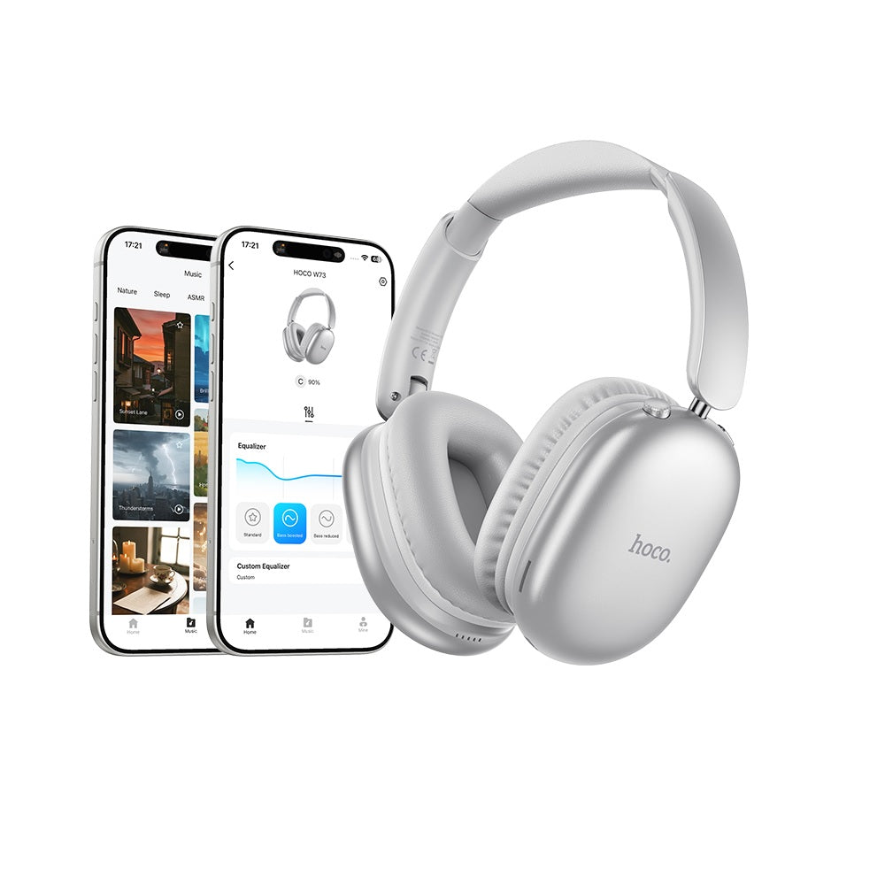 Audifonos Bluetooth Diadema Hoco W73 Graceful Sonido Gris
