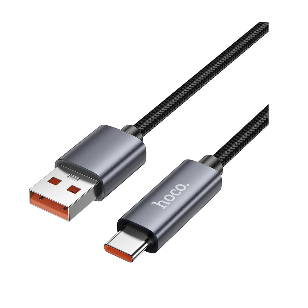 Cable Hoco X112 Favor USB a Tipo-C 5A Con Pantalla Negro